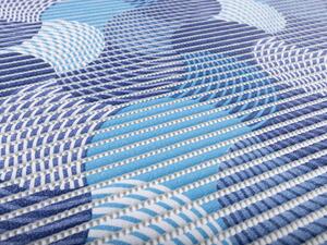 Kúpeľňová penová rohož / predložka PRO-035 Modro-biele vlnky - metráž šírka 65 cm