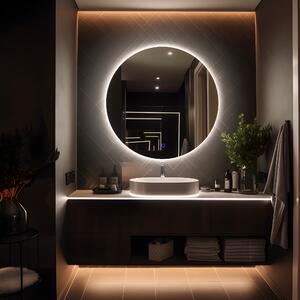 LED zrkadlo okrúhle Romantico ⌀60cm neutrálna biela - dotykový spínač
