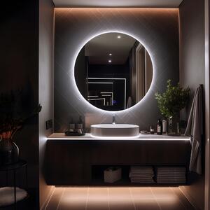 LED zrkadlo okrúhle Romantico ⌀80cm studená biela - dotykový spínač