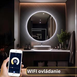 LED zrkadlo okrúhle Romantico ⌀60cm studená biela - wifi aplikácia
