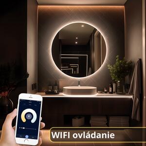 LED zrkadlo okrúhle Romantico ⌀70cm teplá biela - wifi aplikácia