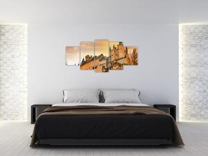 Obraz hradu (Obraz 150x70cm)
