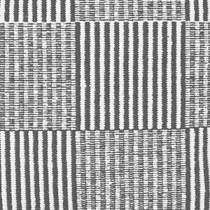 Puf Čiernobiele bavlnené korálky EPS výplň 40 x 40 x 40 cm Štvorcový osmanský pruhovaný vzor Zapínanie na zips Moderný štýlový bytový doplnok