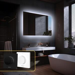 LED zrkadlo Romantico 80x60cm studená biela - diaľkový ovládač Farba diaľkového ovládača: Čierna