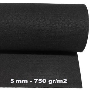 Technický filc 5 mm, farba čierna, metráž 150 cm