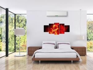 Oheň - abstraktný obraz (Obraz 150x70cm)