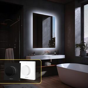 LED zrkadlo Romantico 70x100cm studená biela - diaľkový ovládač Farba diaľkového ovládača: Čierna