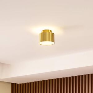 Lindby LED reflektor Nivoria, 11 x 9 cm, zlatá farba, kov