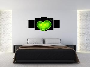 Abstraktné srdce - obraz (Obraz 150x70cm)