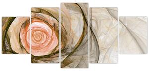 Abstraktný ruže - obraz (Obraz 150x70cm)