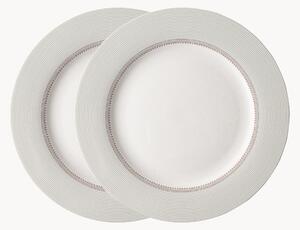 Porcelánové plytké taniere Flat, 2 ks