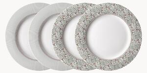 Porcelánové raňajkové taniere Flat, 4 ks
