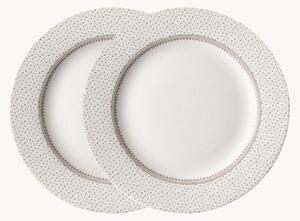 Porcelánové dezertné taniere Flat, 2 ks