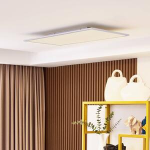 Lindby LED panel Lamin, biely, 80 cm, stmievateľný, diaľkové ovládanie, Biela / opálová, Obývacia izba / jedáleň, Moderný, Stropné svetlo