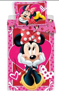 Jerry Fabrics Bavlnené obliečky Minnie Hearts 02 140x200/70x90 cm