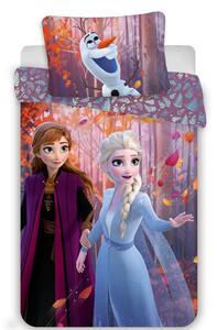 Jerry Fabrics Bavlnené obliečky Frozen sister purple 140x200/70x90 cm