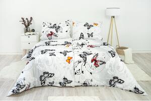 Stanex Luxusné obliečky Motýľ biely 100% Bavlna 140x200/70x90 cm