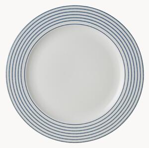 Porcelánové plytké taniere Candy Stripe, 4 ks