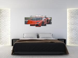 Obraz červeného Lamborghini (Obraz 150x70cm)