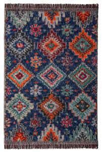 KOBEREC S VYSOKÝM VLASOM, 133/190 cm tmavomodrá Flair Rugs - Online Only bytové doplnky, Online Only