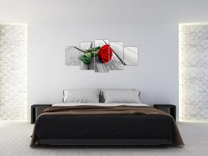 Moderný obraz - ruža (Obraz 150x70cm)
