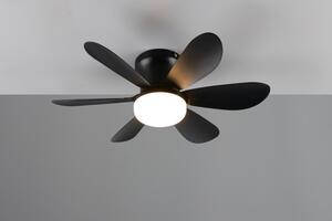 TRIO Reality R67462132 LUND Stropný ventilátor s osvetlením D530mm SMD LED 8W/850lm 2700-6500K čierna, diaľkový ovládač