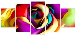 Abstraktný obraz ruže (Obraz 150x70cm)