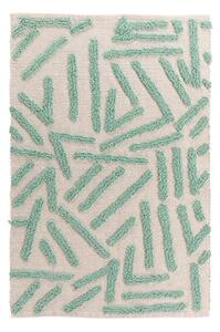 Prateľný koberec v mentolovo-krémovej farbe 60x90 cm Athena – douceur d'intérieur