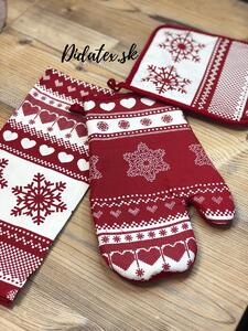 Sendia Textil A-0 Vianočný kuchynský 3 set Vločky
