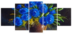 Obraz kvetov vo váze (Obraz 150x70cm)