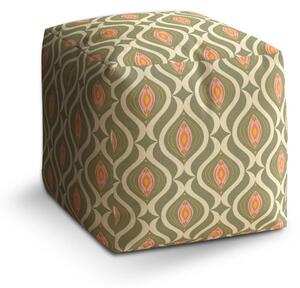 Sablio Taburet Cube Retro ornament - 40x40x40 cm