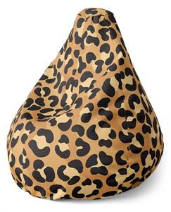 Sablio Sedací vak Pear Gepardí vzor - 70 x 95 x 15 cm