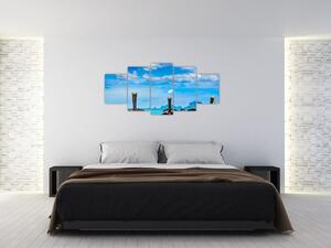 Loďky na mori, obraz (Obraz 150x70cm)