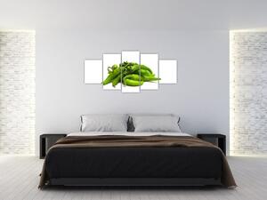 Zelené papričky - obraz (Obraz 150x70cm)