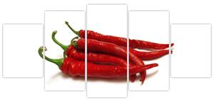 Chilli papričky, obrazy (Obraz 150x70cm)