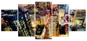 Nočné mesto, obrazy (Obraz 150x70cm)
