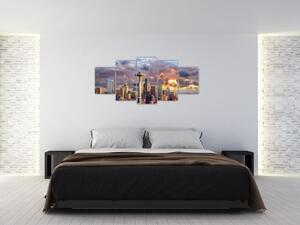 Panoráma mesta - obrazy (Obraz 150x70cm)