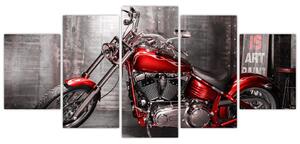 Obraz červené motorky (Obraz 150x70cm)