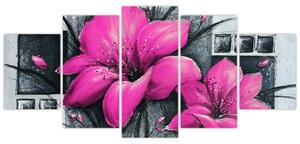Obraz ružové kvety (Obraz 150x70cm)