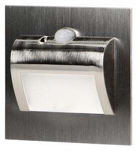 ORNO Schodiskové LED svietidlo s PIR a súmrakovým senzorom 1,5W, 30lm, 12V, saténové, 4000K [AD-OS-6164LR4/N] Farba svetla: Denná biela
