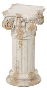 Béžový antik dekoračný stĺp pod kvetmi Antiqou - 19*19*40 cm - J-Line by Jolipa