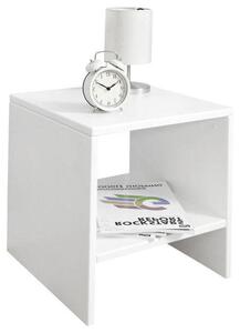 NOČNÁ SKRINKA, buk, biela, 40/40/40 cm MID.YOU - Online Only spálne, Online Only