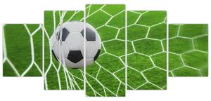 Futbalová lopta v sieti - obraz (Obraz 150x70cm)
