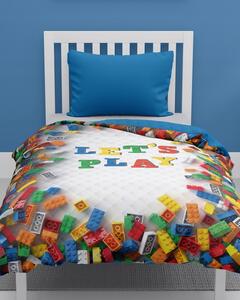 Atraktívny pestrofarebný lego prehoz na postele 170 x 210 cm