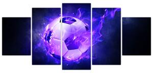 Horiace futbalová lopta - obraz (Obraz 150x70cm)