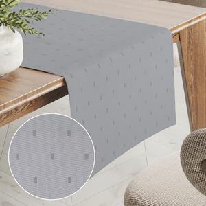 Biante Teflónový behúň na stôl TF-080 Obdĺžničky na sivom 20x120 cm