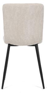 Súprava jedálenských polstrovaných stoličiek 4 ks, biela, 42 x 88 x 52 cm