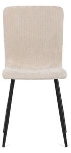Súprava jedálenských polstrovaných stoličiek 4 ks, biela, 42 x 88 x 52 cm