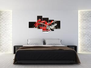 Obraz červené motorky (Obraz 150x85cm)