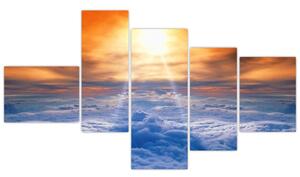 Moderný obraz - slnko nad oblaky (Obraz 150x85cm)